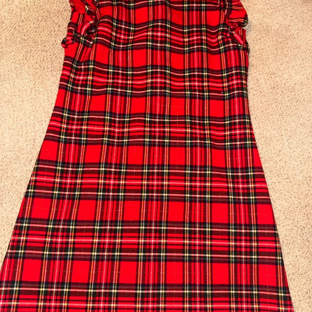 Vineyard Vines Red Plaid Kids Dress
